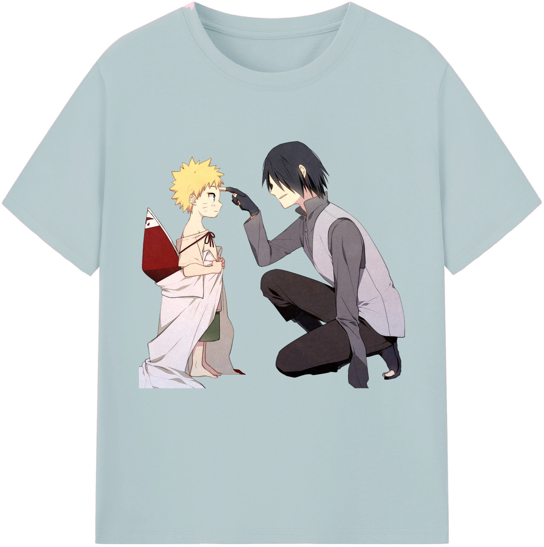 （画像用） NARUTO -ナルト- うちは サスケ Uchiha Sasuke 綿100％半袖Tシャツ（フロントプリント）